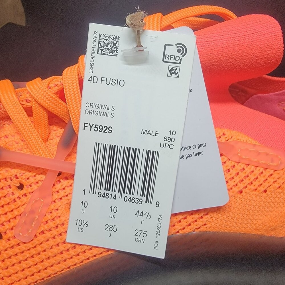 ✨Adidas 4D Fusio Size 10.5 Men's Shoes Sneaker Screaming Orange FY5929✨ - Picture 6 of 13